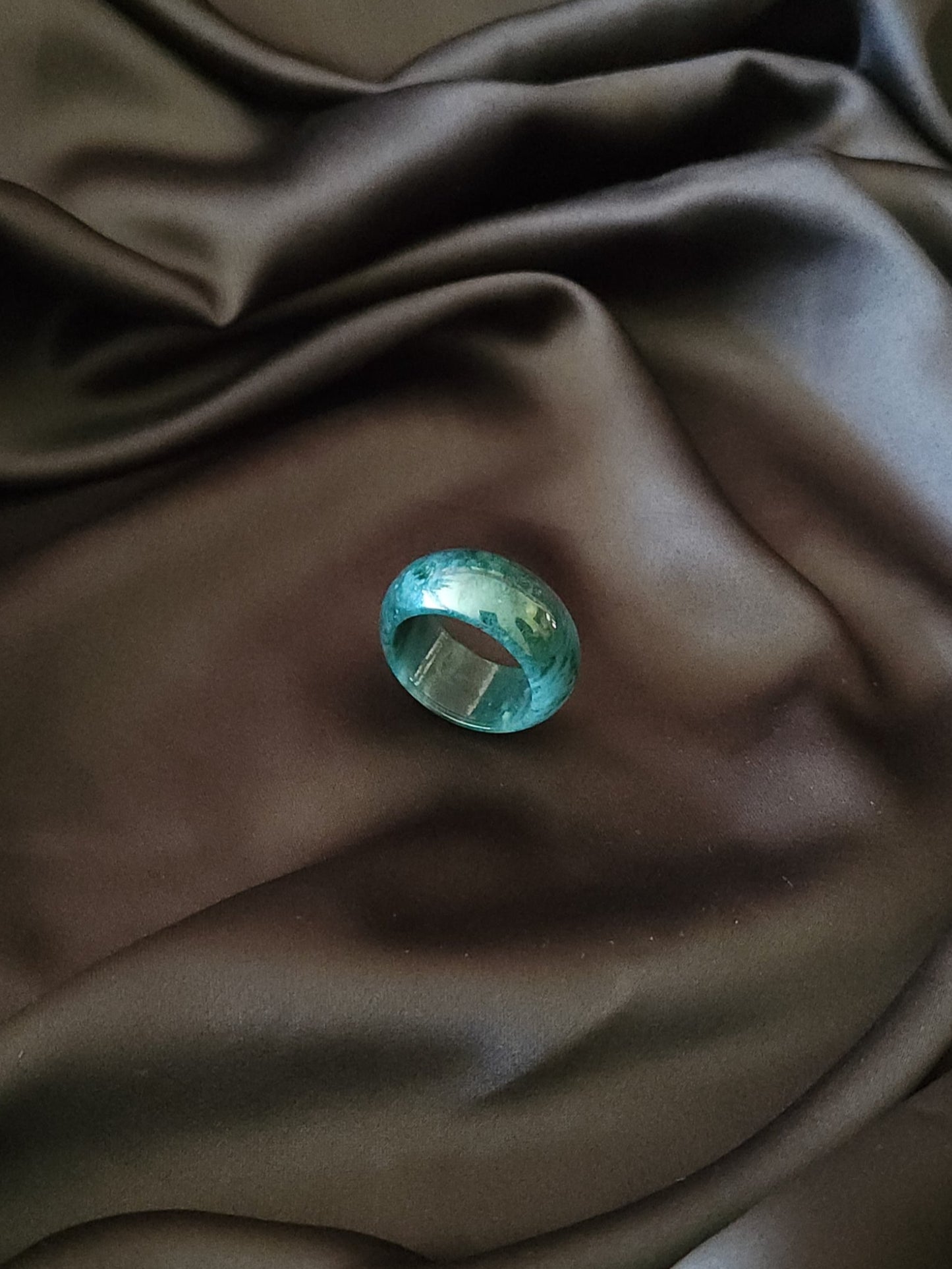 Jadeite Ring - Milky Blue-Green