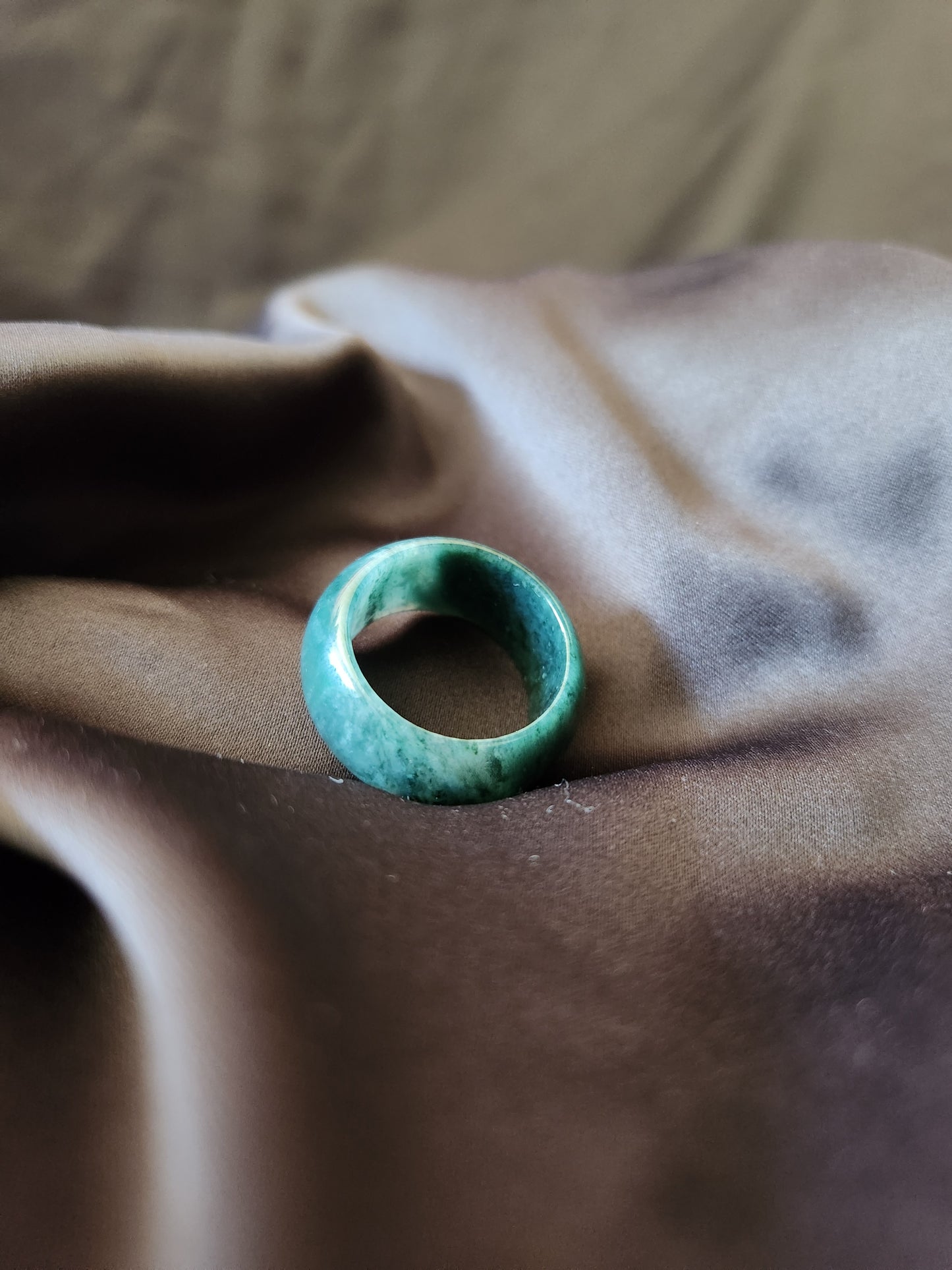 Jadeite Ring - Milky Blue-Green