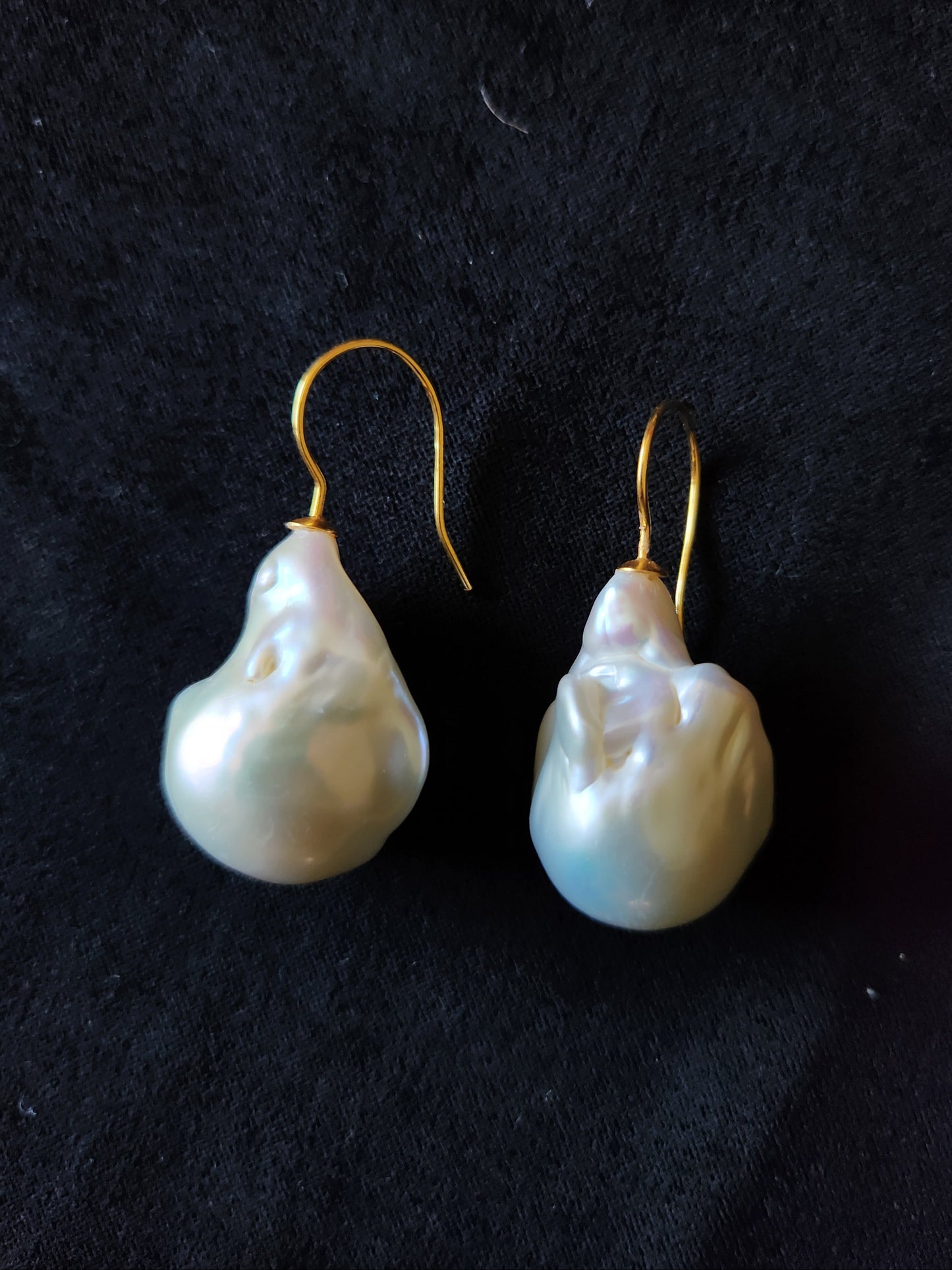 Baroque Pearl Drop Earrings - Large