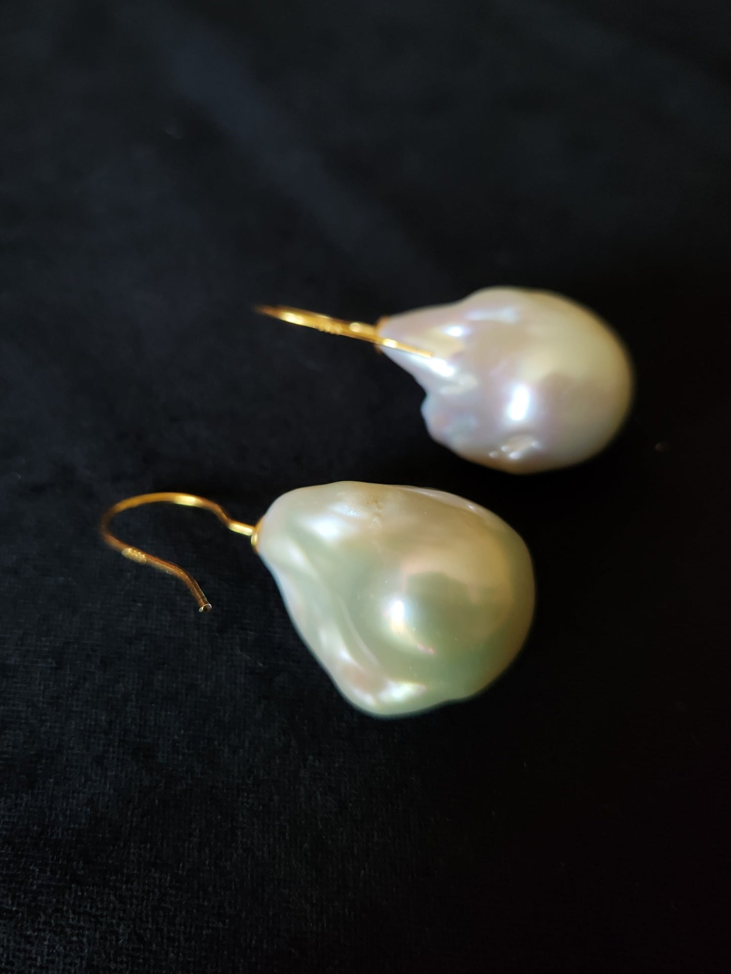Baroque Pearl Drop Earrings - Large