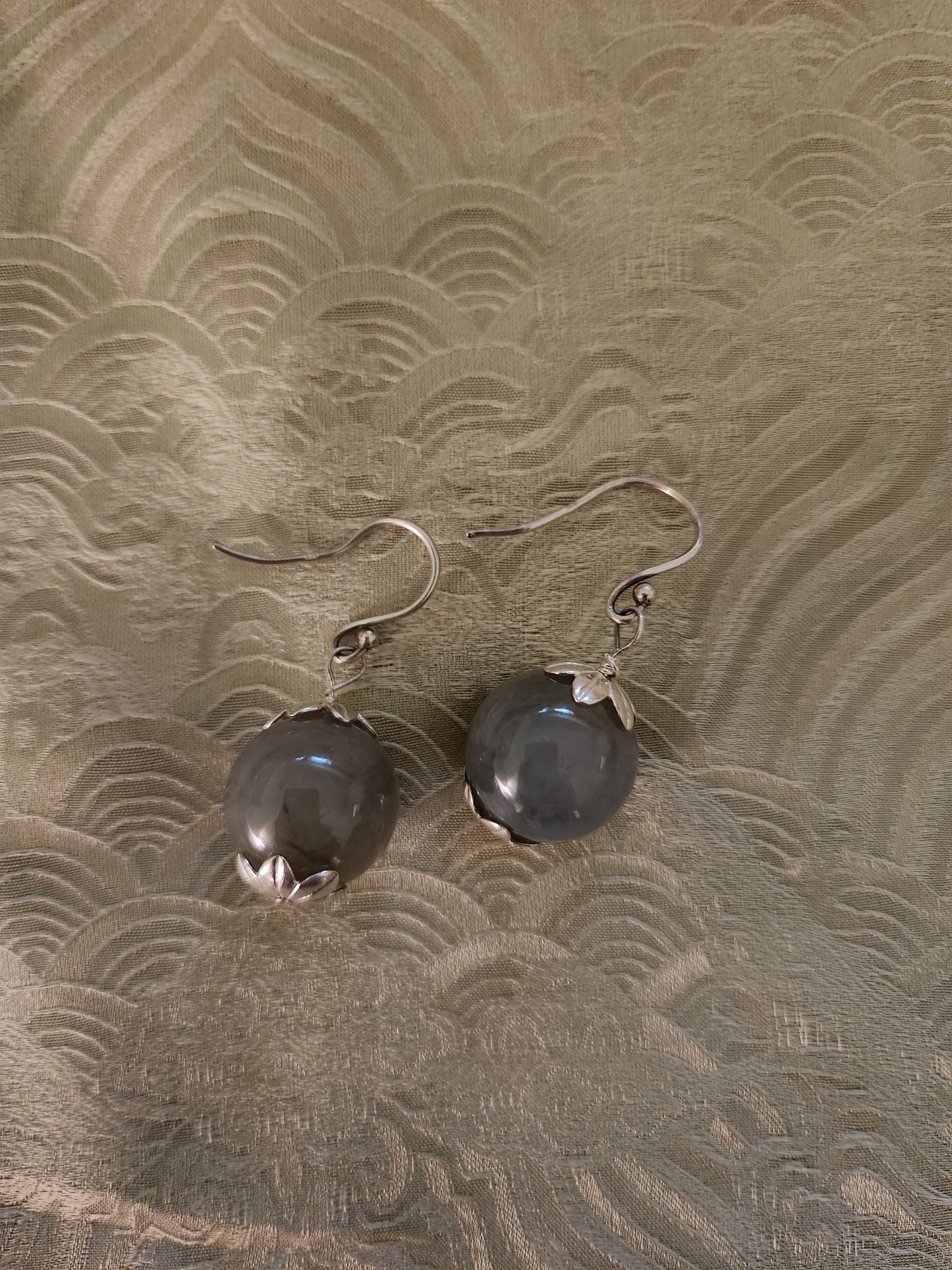 Jadeite Earrings - Drop Style Bead