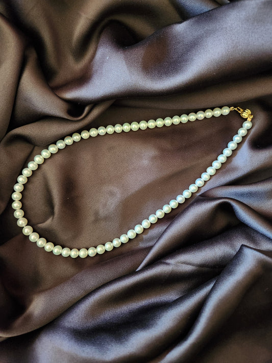 Freshwater Pearl Bead Necklace - Sphere Clasp