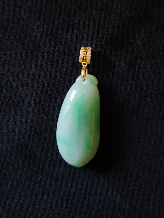 Jadeite Pendant - Green Gourd