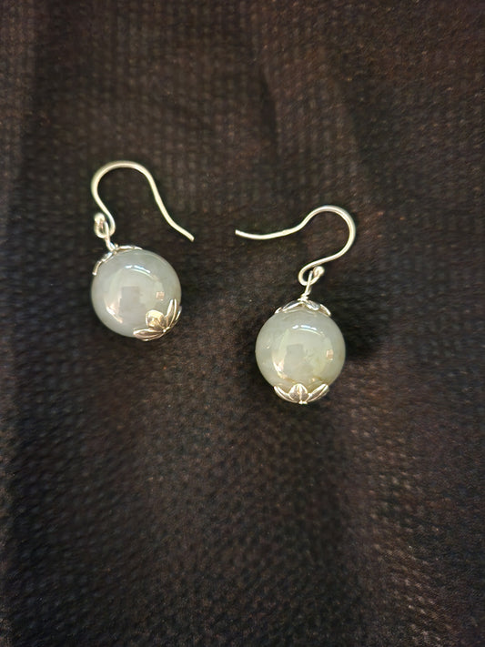 Jadeite Earrings - Drop Style Bead